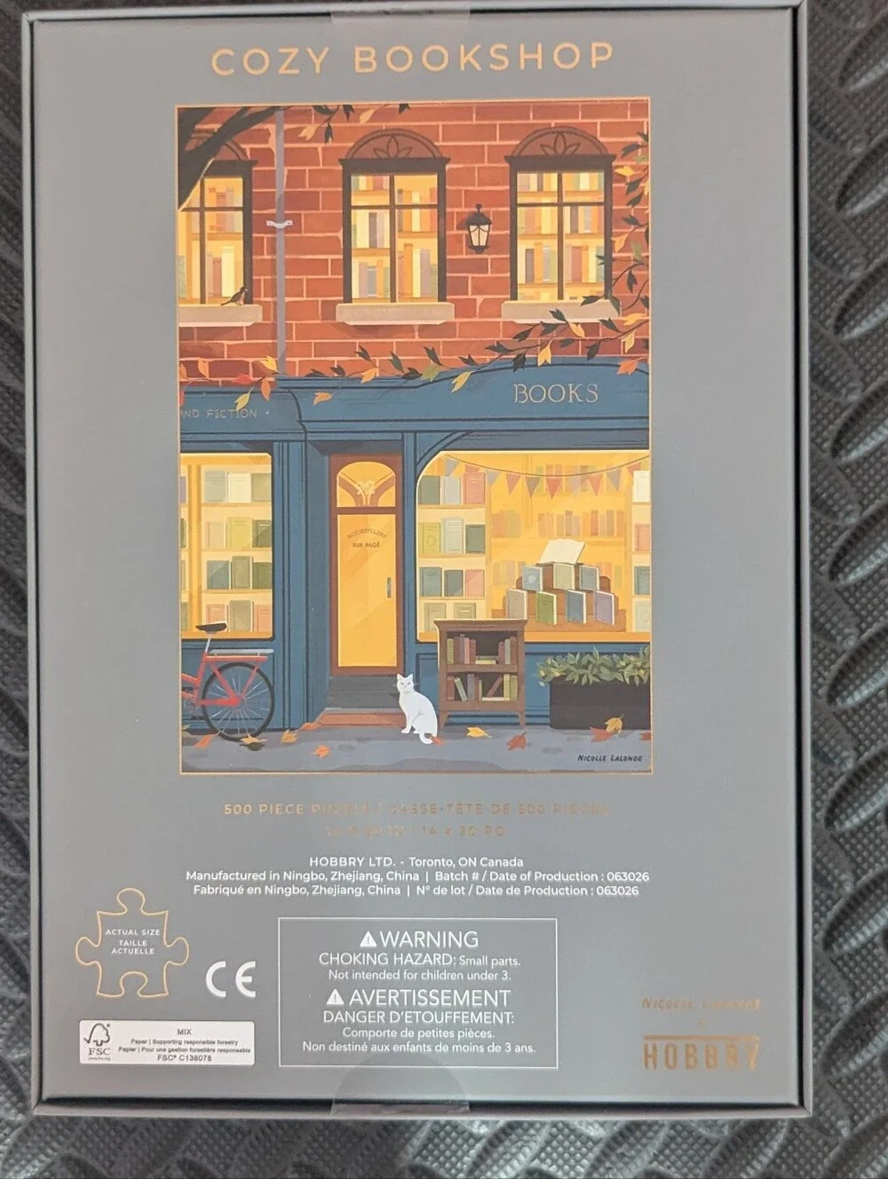 Nwt - Hobbry 500 Piece Puzzle - Cozy Bookshop
